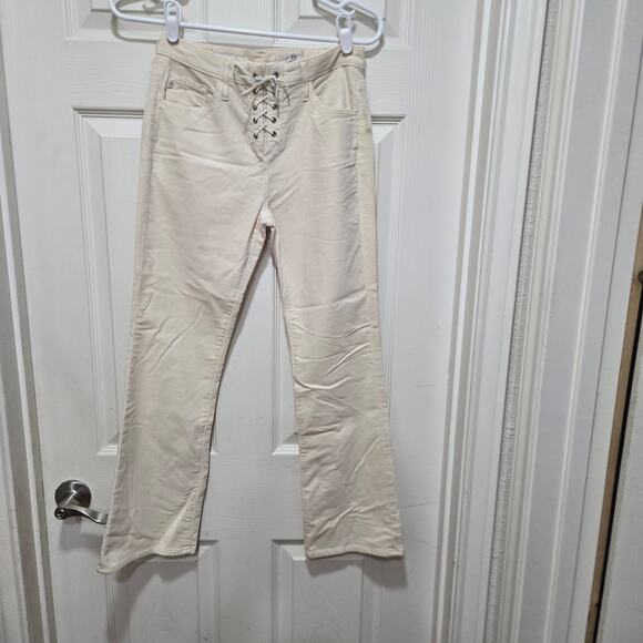 AG The Jodi Crop Lace-Up Jeans Size 27 High Rise Slim Flare Crop - Picture 7 of 12